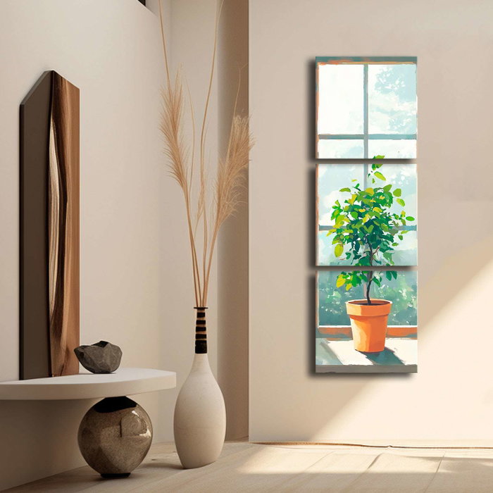 Wallity Pintura Decorativa en Lienzo 3 Piezas Multicolor 3P4545BSRC-008